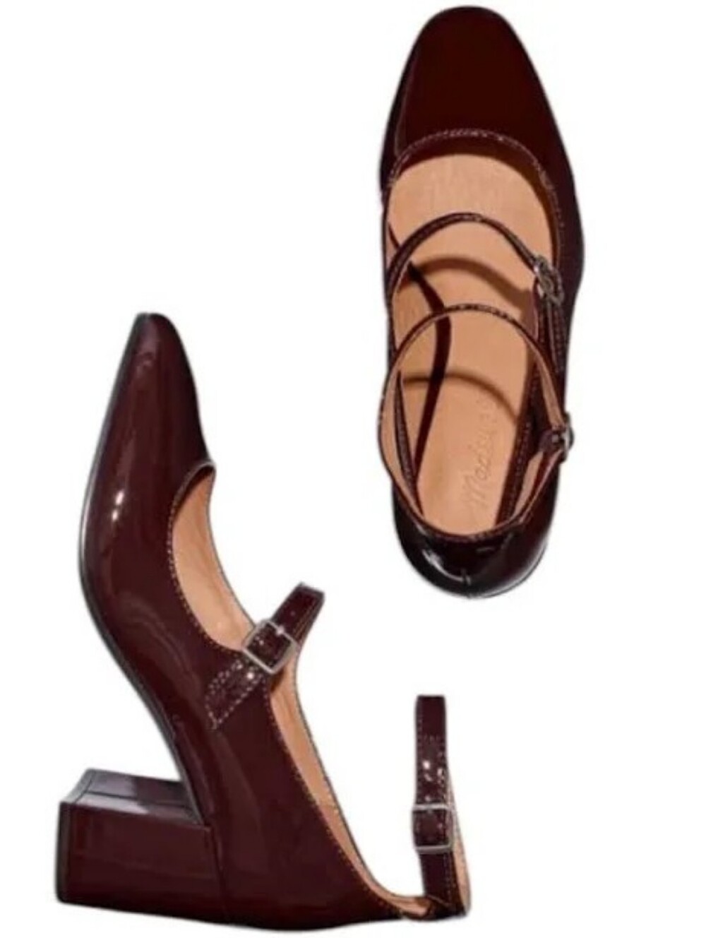 Madewell The Maddie Heeled Mary Jane in Patent Leather Size 7.5